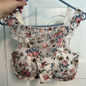 -Victoria’s Secret- Floral Embroidered Bra& Panty Lingerie Set